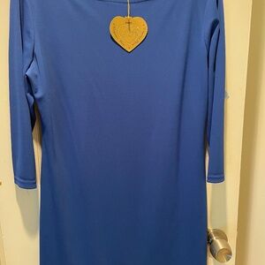 Royal blue boatneck dress with tags